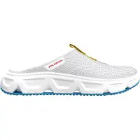 Salomon - Chaussures de récupération - Reelax Slide 6.0 W White/Transcend Blue/Lemon pour Femme - Taille 5 UK - Blanc