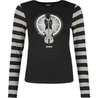 Wednesday T-shirt manches longues Gothic de - Musique - L - XXL - pour Femme - noir/gris - Taille XXL
