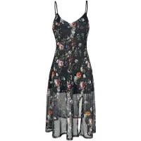 Jawbreaker Robe mi-longue Gothic de - Robe Mi-Longue Imprimée Night Garden - XS - 4XL - pour Femme - multicolore - Taille XS