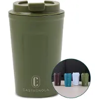 Castagnola Mug thermos - Tasse à café To Go - Mug de voyage pour le café et le thé - Mug à thé - 380 ML - acier inoxydable - Vert