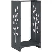 vidaXL Étagère à bois de chauffage Anthracite 40x30x80 cm Acier laminé à froid
