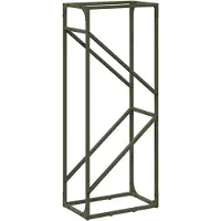 vidaXL Étagère à bois de chauffage vert olive 40x25x100 cm Acier laminé à froid