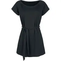 Forplay Robe courte de - Robe en Jersey avec Ceinture - S - 5XL - pour Femme - noir - Taille M