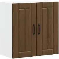 vidaXL Armoire de cuisine suspendue Lucca brun imitation chêne Matériau dérivé du bois