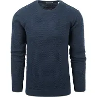 KnowledgeCotton Apparel Pull-over 'Vagn' bleu foncé