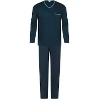 Mey Pyjama Long Bleu Foncé