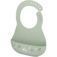 Mepal Bavoir en silicone pour la table de bébé, Little Farm,
