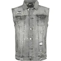 Forplay Veste Sans Manches de - Vestes Sans Manches Destroyed En Denim - S - XXL - pour Homme - gris - Taille XXL