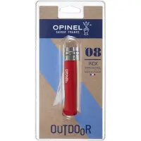 Opinel No. 08RV rouge, couteau de poche, acier inoxydable, lame 8,5 cm