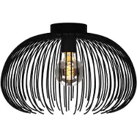 Eglo Lampe de plafond noire Alhabia Ø 38,5cm - 1x E27