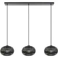 Eglo Lampe pendante de salle à manger Towcester Ø 26cm - bois