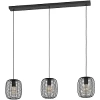 Eglo Lampe à fil à 3 lumières Derwen 3x E27 - Ø20cm - noir