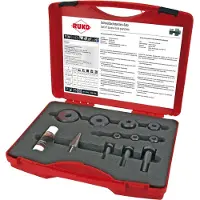 RUKO Jeu de poinçons à visser dans un coffret plastique - 12 pièces - 109008