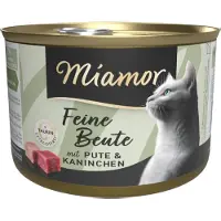 Miamor 12 x 185g dinde, lapin Proies fines nourriture humide pour chats