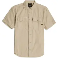 G-Star Marine Slim Short Sleeve Shirt Beige L Homme