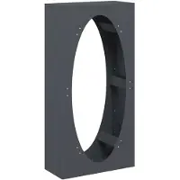 vidaXL Étagère à bois de chauffage anthracite 50x23x100 cm Acier laminé à froid
