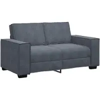 vidaXL Canapé à 2 places Gris foncé 120 cm Velours