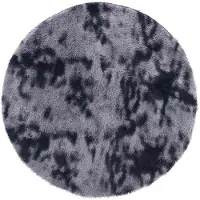 vidaXL Tapis shaggy à poils longs NAVARRA gris foncé 120x120 cm