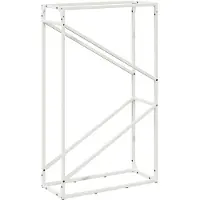 vidaXL Étagère à bois de chauffage Blanc 60x25x100 cm Acier laminé à froid
