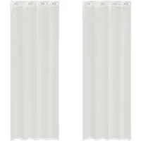 vidaXL Voile Rideaux avec illets 2 pcs. Blanc