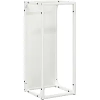 vidaXL Étagère à bois de chauffage Blanc 25x25x60 cm Acier laminé à froid
