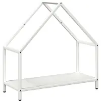 vidaXL Étagère à bois de chauffage Blanc 60x25x60 cm Acier laminé à froid
