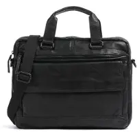 Spikes & Sparrow Cuir serviette sac à épaule pour ordinateur portable Kevin Business Bag Black noir