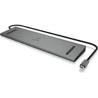 Icy Box RaidSonic IB-DK2106-C - Station d'accueil - USB-C - VGA, 2 x HDMI - GigE