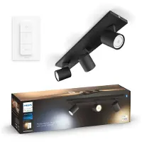 Philips Hue Runner Spot Monté en Surface White Ambiance - 3 Spots - Noir + Variateur