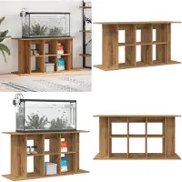 vidaXL Support d'aquarium Chêne artisanal 120 x 40 x 60 cm Bois d'ingénierie