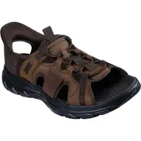 SKECHERS pour homme. 205181 Revolted Merrick - Baskets à lacets marron (41), Plat, Casuel, Sport, Outdoor