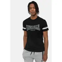 Lonsdale T-Shirt 'Creich' gris / noir / blanc