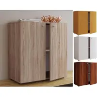 VCM Commode en bois Sideboard Highboard Armoire Vandol 1 portes battantes Commode en bois Sideboard Highboard Armoire Vandol 1 portes battantes