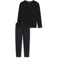 Schiesser Pyjama long 'UNCOVER Night' noir