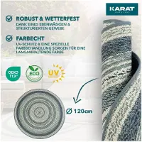 Floordirekt Tapis Indoor & Outdoor Zoe facile d'entretien & résistant aux UV Rond 120 cm Bleu