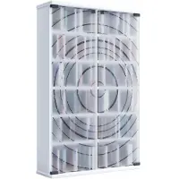 VCM bois,CD,DVD,stand,étagère,armoire,rangement,étagère sur pied,support,porte en verre,Tilano,L