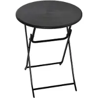 Aosom Table de jardin , table ronde pliante, Ø 60 cm, table d'appoint pour 2 personnes