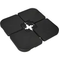 EStore Disques de lestage pour supports de parasol Sunny, remplissables, résistants aux intempéries, 104 cm x 104 cm x 7,5 H cm, noir