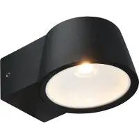 Telefunken Lampe LED murale, protection contre les éclaboussures et la poussière, on/off, noir, dimensions : 5,5 x 9,5 x 13 cm