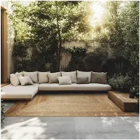 TecTake Tapis tissé à la main - Style Boho - Jute, tissage plat - Peu d'entretien - 290x200cm - Pour l'intérieur - Tapis vintage