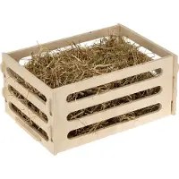 Ferplast Hay Wood 3 Rabbit Feeder Beige