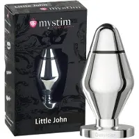 Mystim Little John - petit plug anal électro (argent)