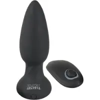 Black Velvets - vibromasseur anal perlé rotatif - silicone noir
