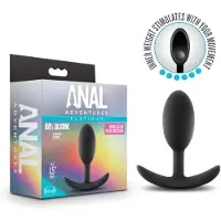 Anal Adventures Platinum - plug anal moyen - silicone noir