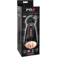 Pipedream Elite Dirty Talk - vagin masturbateur vibrant (noir)