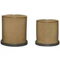 Hubsch Era Pots Marron (lot De 2) | 761503