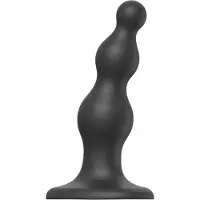 Strap-On-Me Perles en silicone S avec ventouse - noir