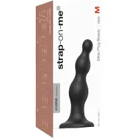 Strap-On-Me Beads M - Dildo perlé ventouse (noir)