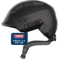 ABUS Casque Enfant 66239 - SMILEY 3.0 ACE LED VELVET BLACK M