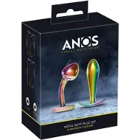 ANOS Metal Rainbow - ensemble de plugs anaux en métal (2 pièces)